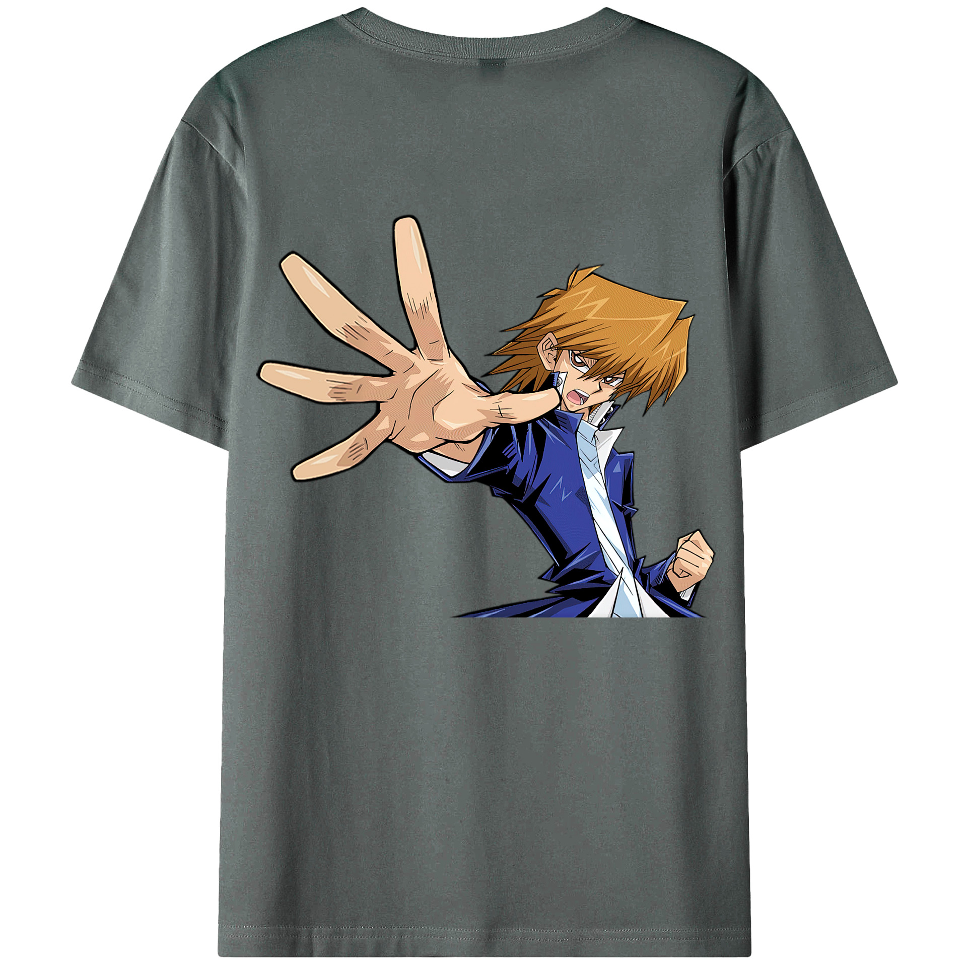 （画像用） 遊☆戯☆王 Yu-Gi-Oh! 綿100％ メンズ半袖Tシャツ（バックプリント） 通気性